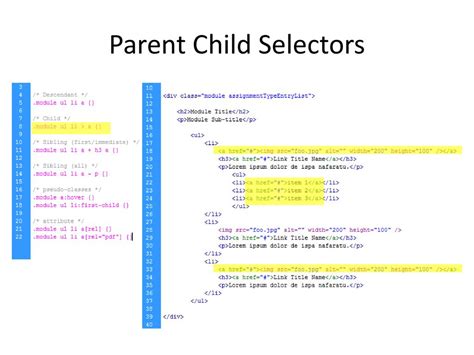 Child Selector (“parent > child”) .